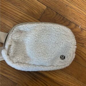 Lululemon Cream Sherpa Belt Bag